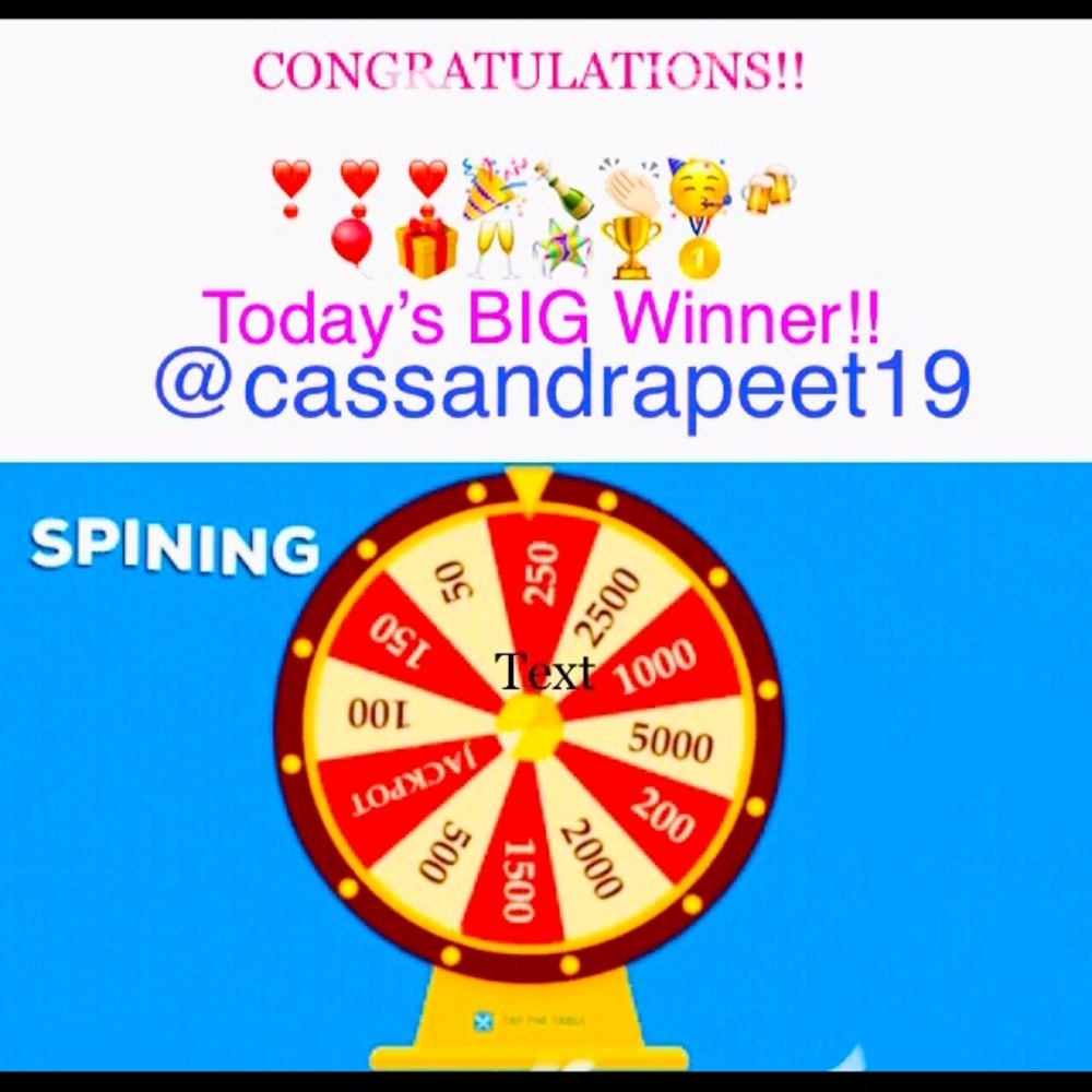 CONGRATS to our BIG WINNER of TODAY, @cassandrapeet19, put on by  @star_gazer99!